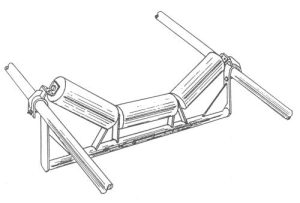 Tragrollenstation für BGM 1200, 30° lackiert, RAL 6010, -ohne Tragrollen-