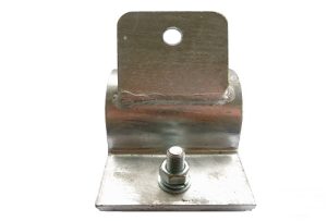 Seitenführungsrollenhalter verzinkt mit Vorbohrung Ø 17 mm, f. 42 mm Rohr